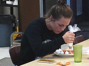 Ashley adding final touches.